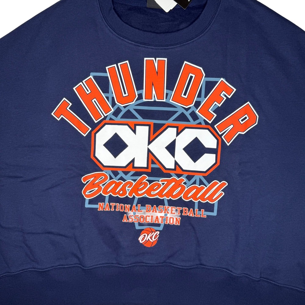 New Era Oklahoma City Thunder OKC Cropped Sweatshirt Women's M NBA NWT - Picture 5 of 10